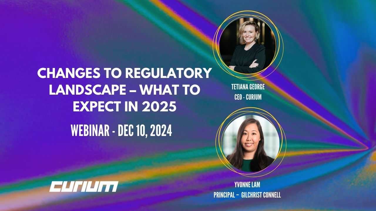 Webinar banner for changes to regulatory landscape in 2025
